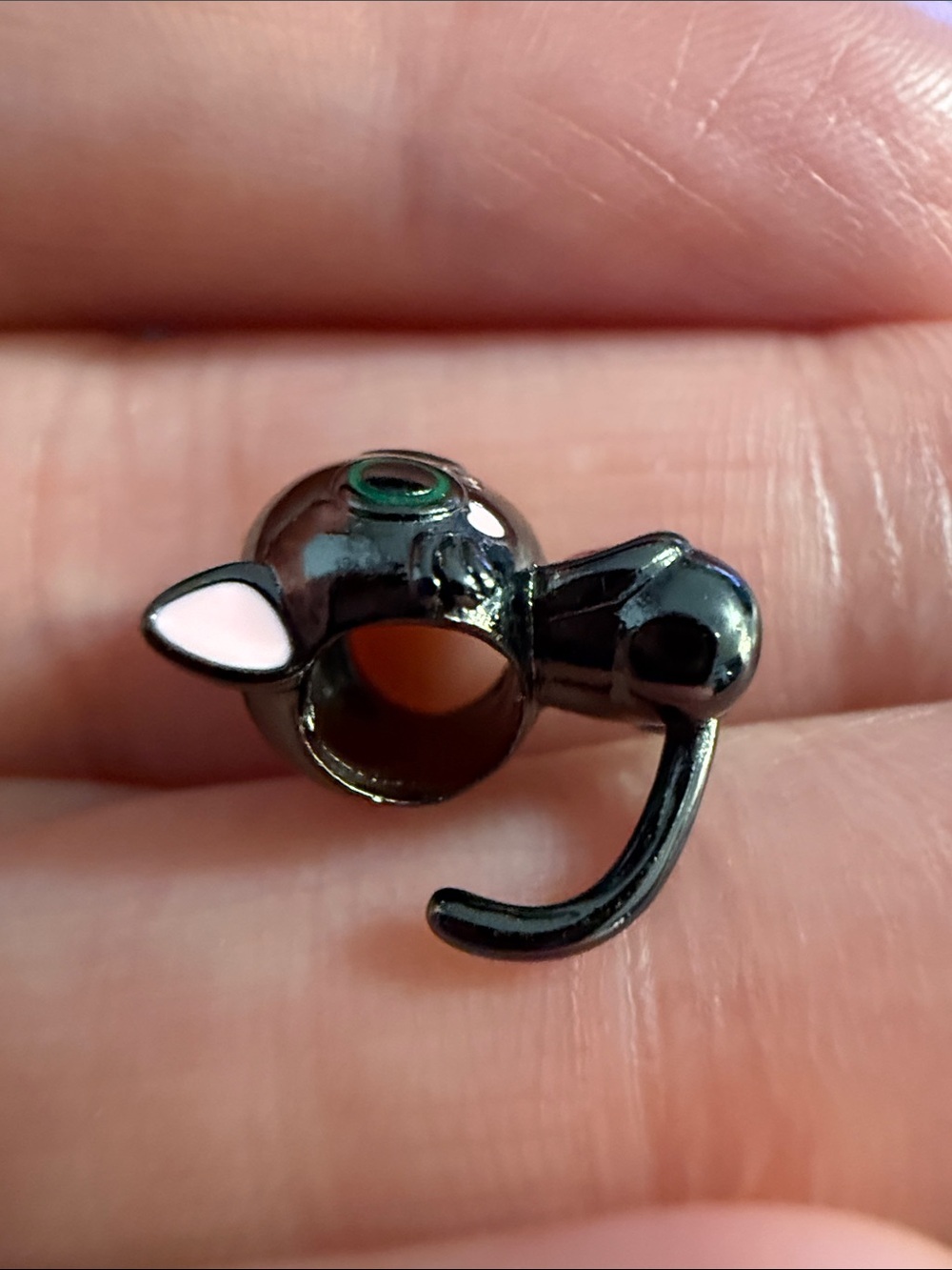S925 Black Cat Charm with Pink Heart - NWOT - Picture 5 of 5